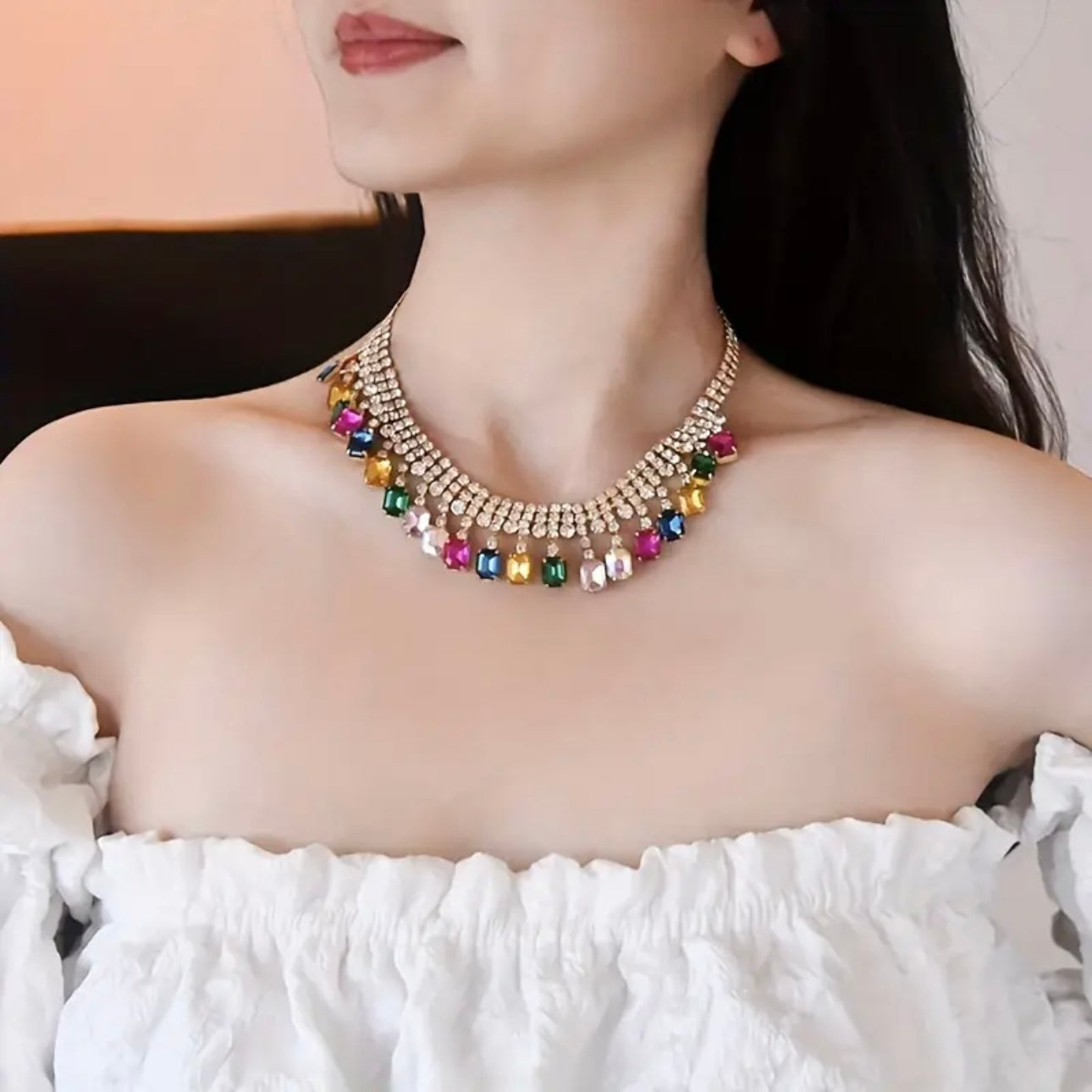 Rhinestone Collar Necklace
