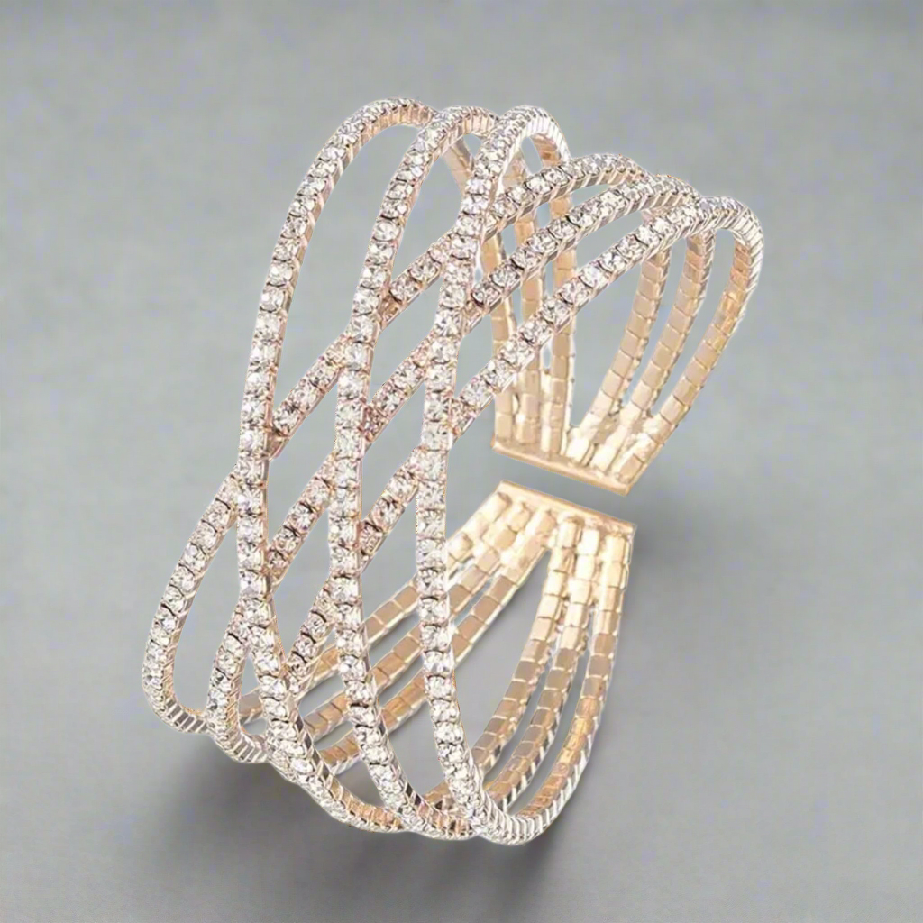 Clear Gold Cuff Bracelet