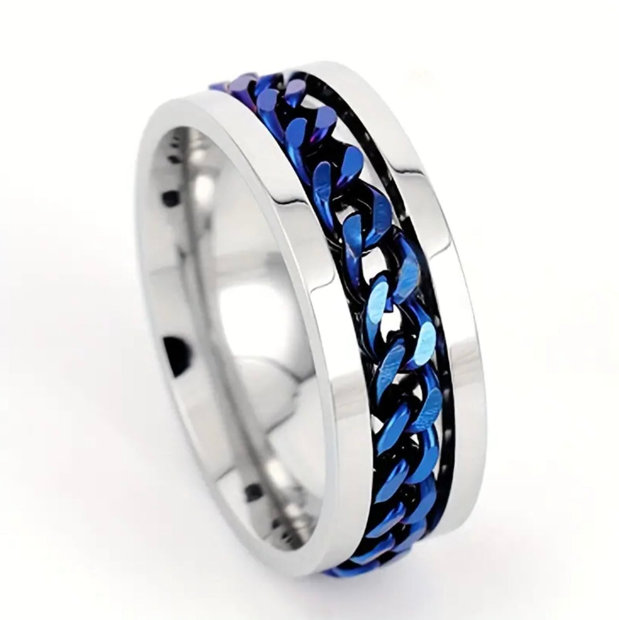 Chain Spinner Stainless Steel  Ring