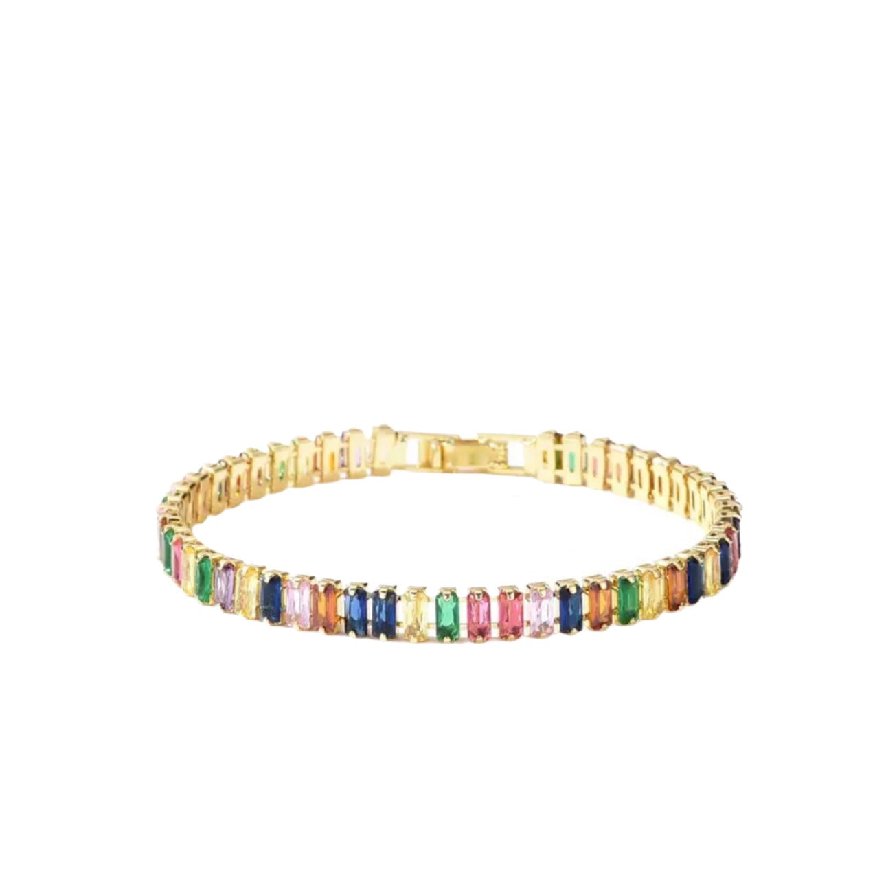 Multicolor Zircon Tennis Bracelet