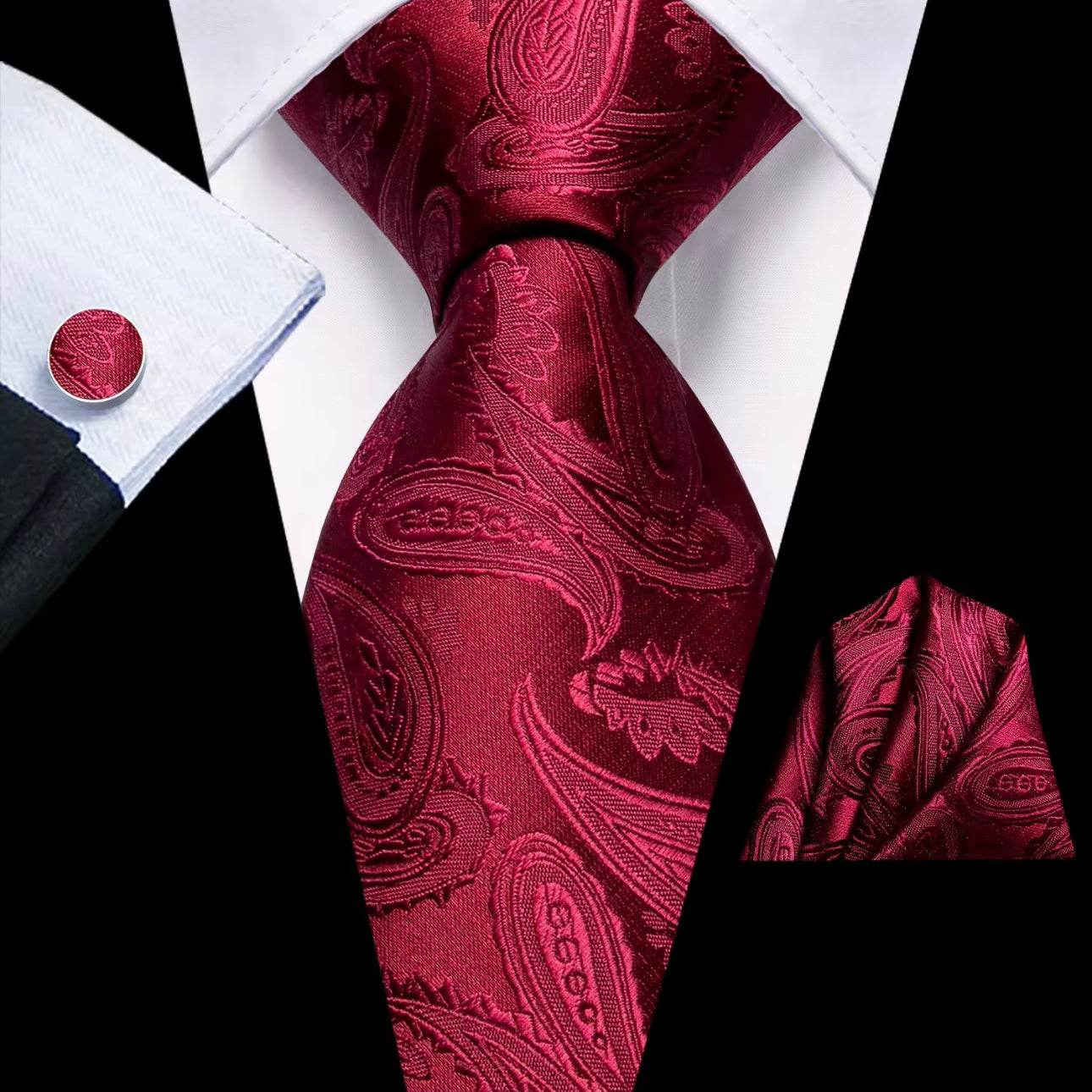 Red Claret Necktie Set