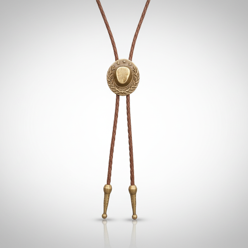 Cowboy Hat Bolo Western Necktie