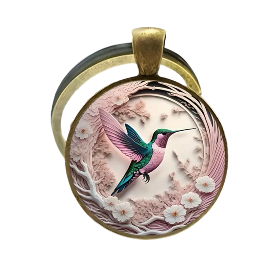 Hummingbird Keychain Pinks