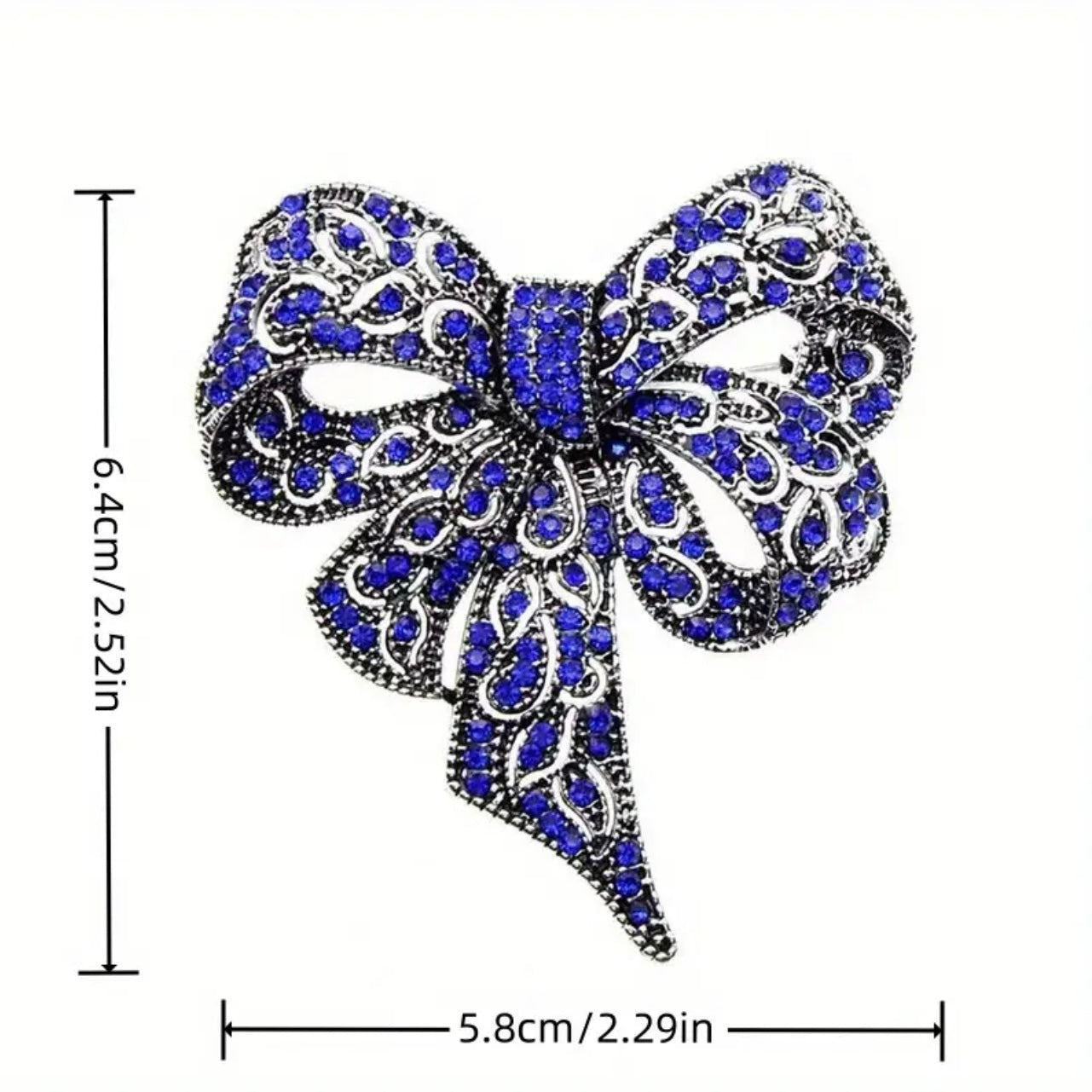 Black Bow Brooch Pin