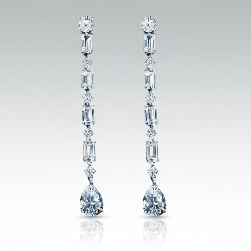 Geometric Water Drop Earrings