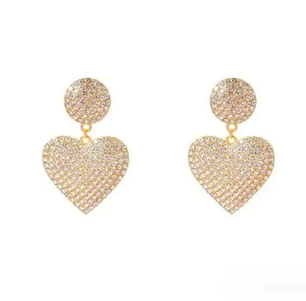 Sparkling Hearts 18K Earrings