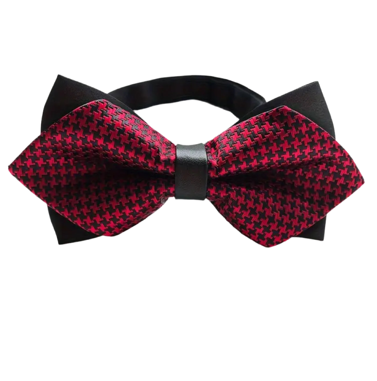 Red Plaid Wing Bowtie