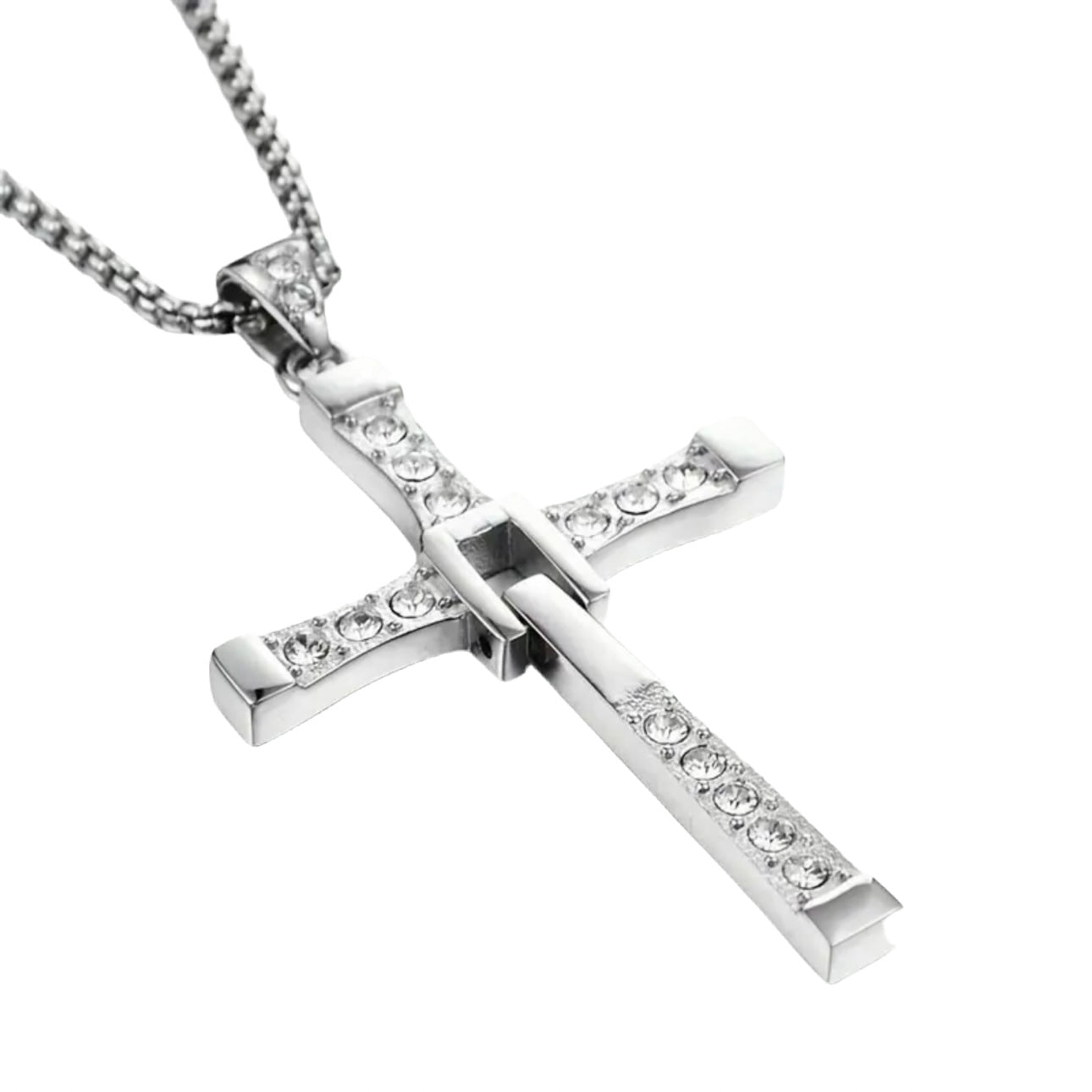 Rhinestone Cross Necklace