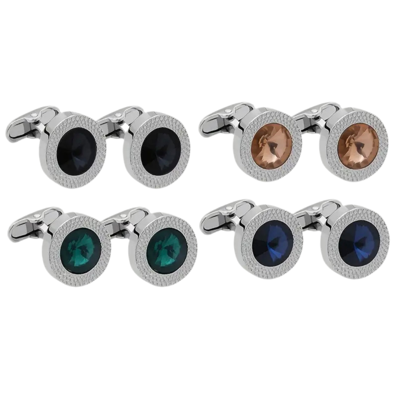 Colorful Rhinestone Cufflinks
