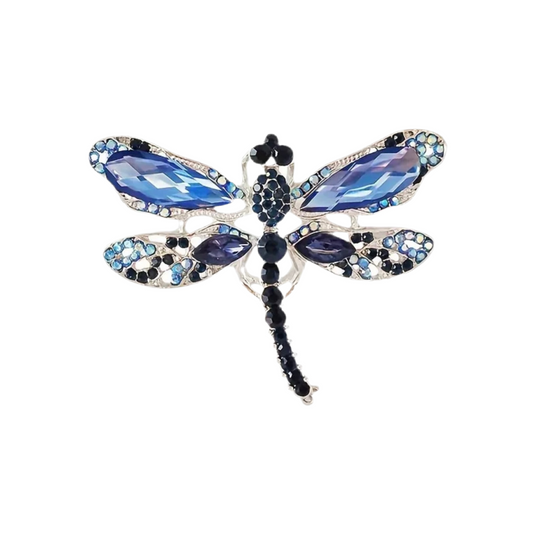 Blue Dragonfly Brooch Pin