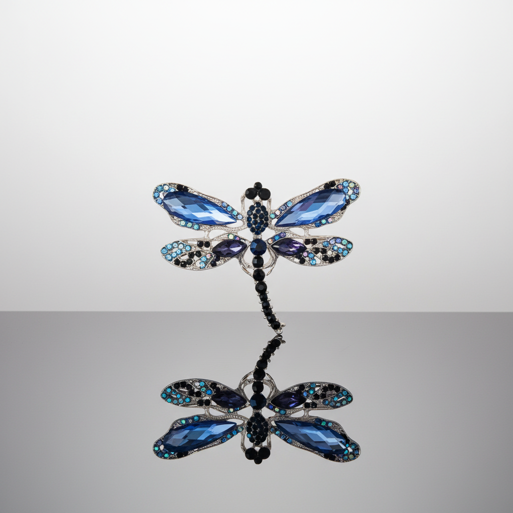 Blue Dragonfly Brooch Pin
