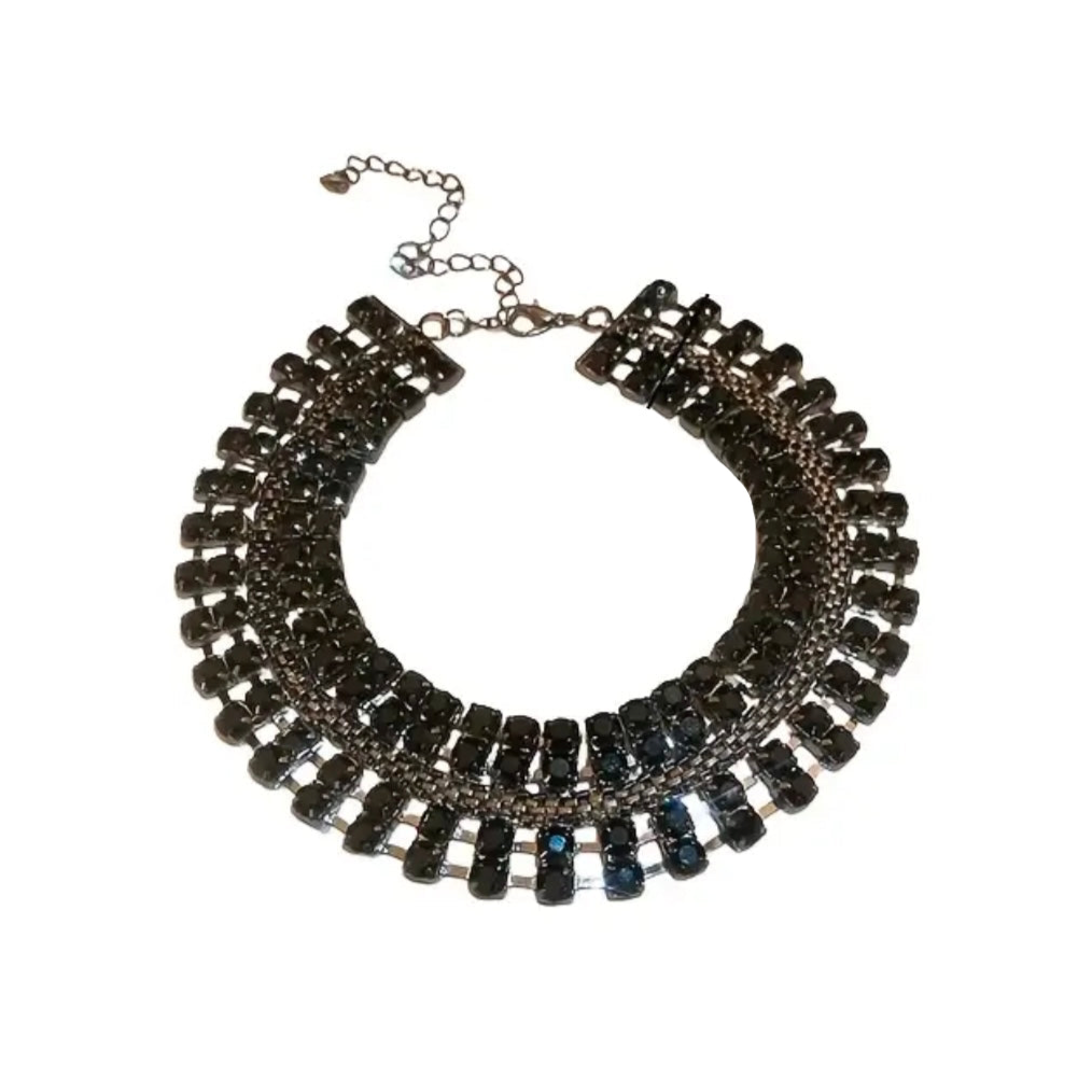 Black Rhinestone Choker Necklace