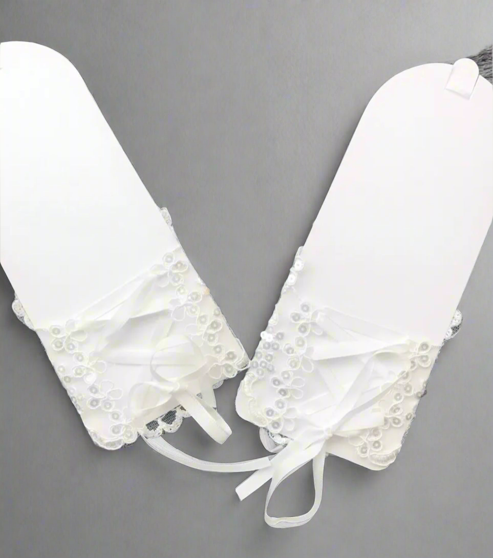 Lace Rhinestone Bridal Gloves
