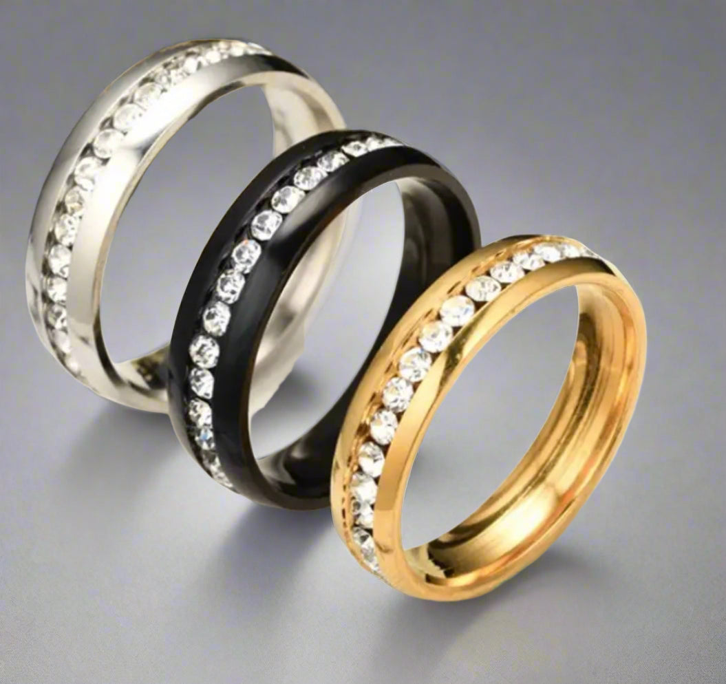 Rhinestone Titanium Band