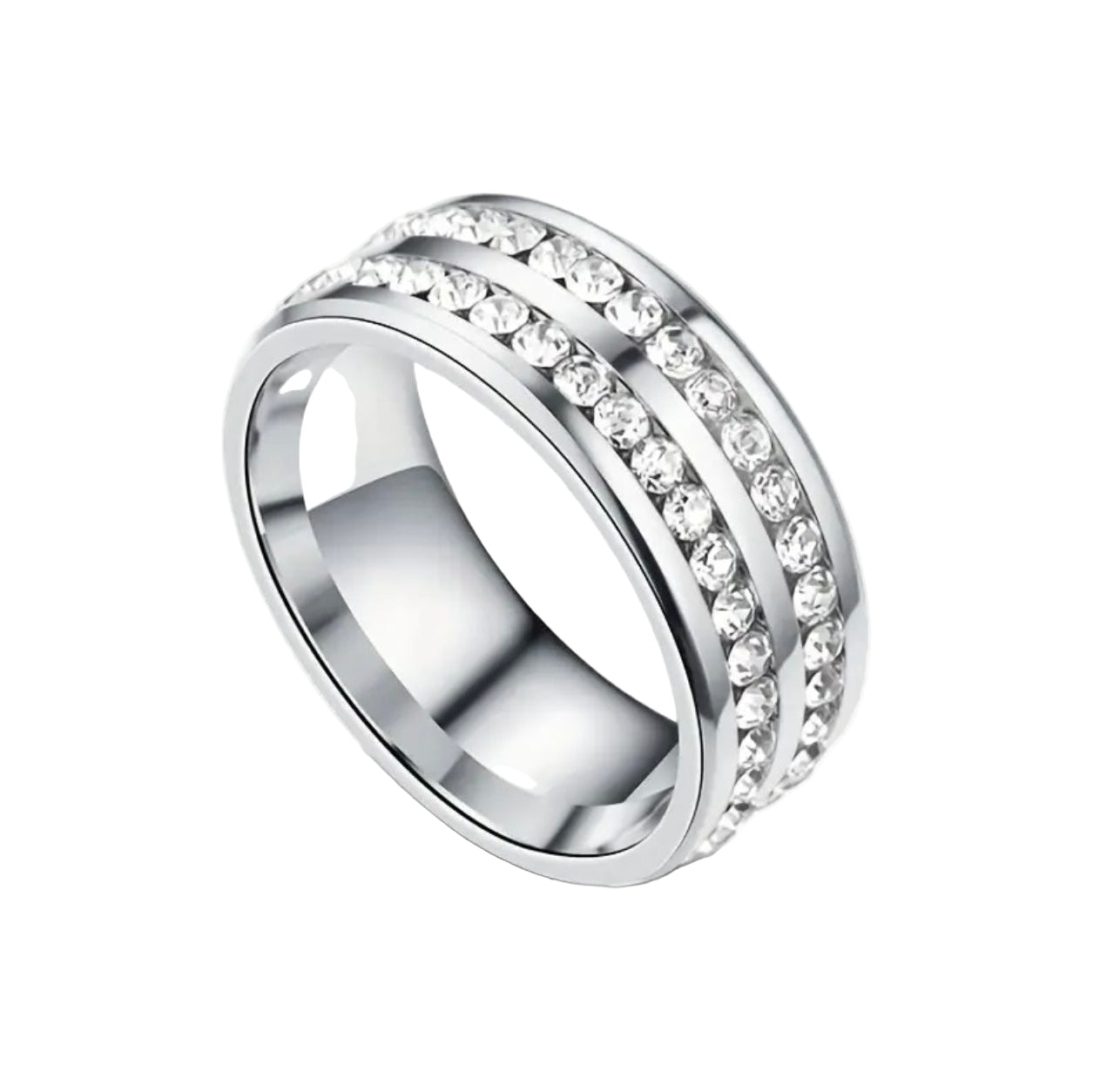 Double Row Rhinestone Band