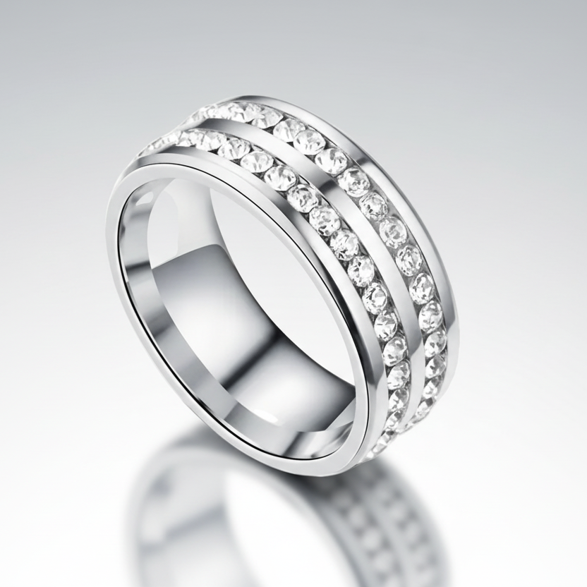 Double Row Rhinestone Band