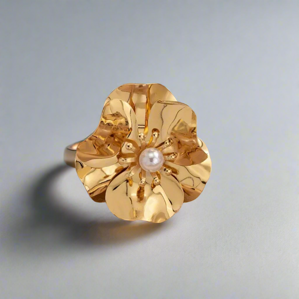 Gold Floral Ring