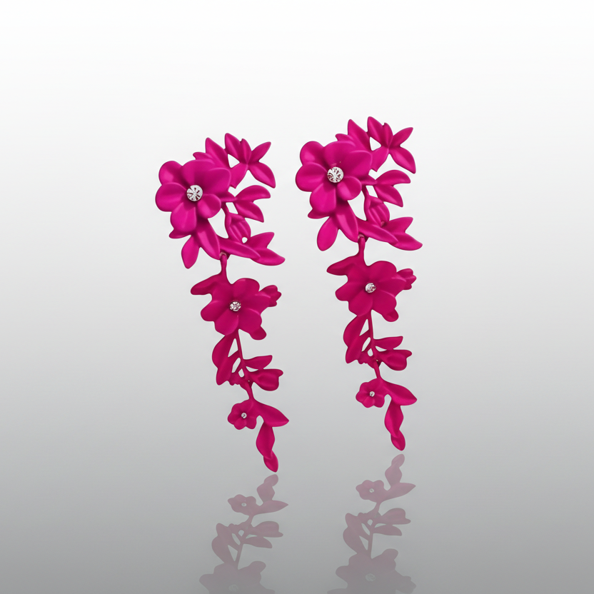 Artistic Floral Earrings