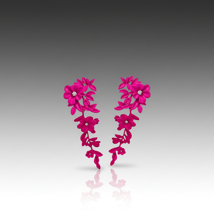 Artistic Floral Earrings