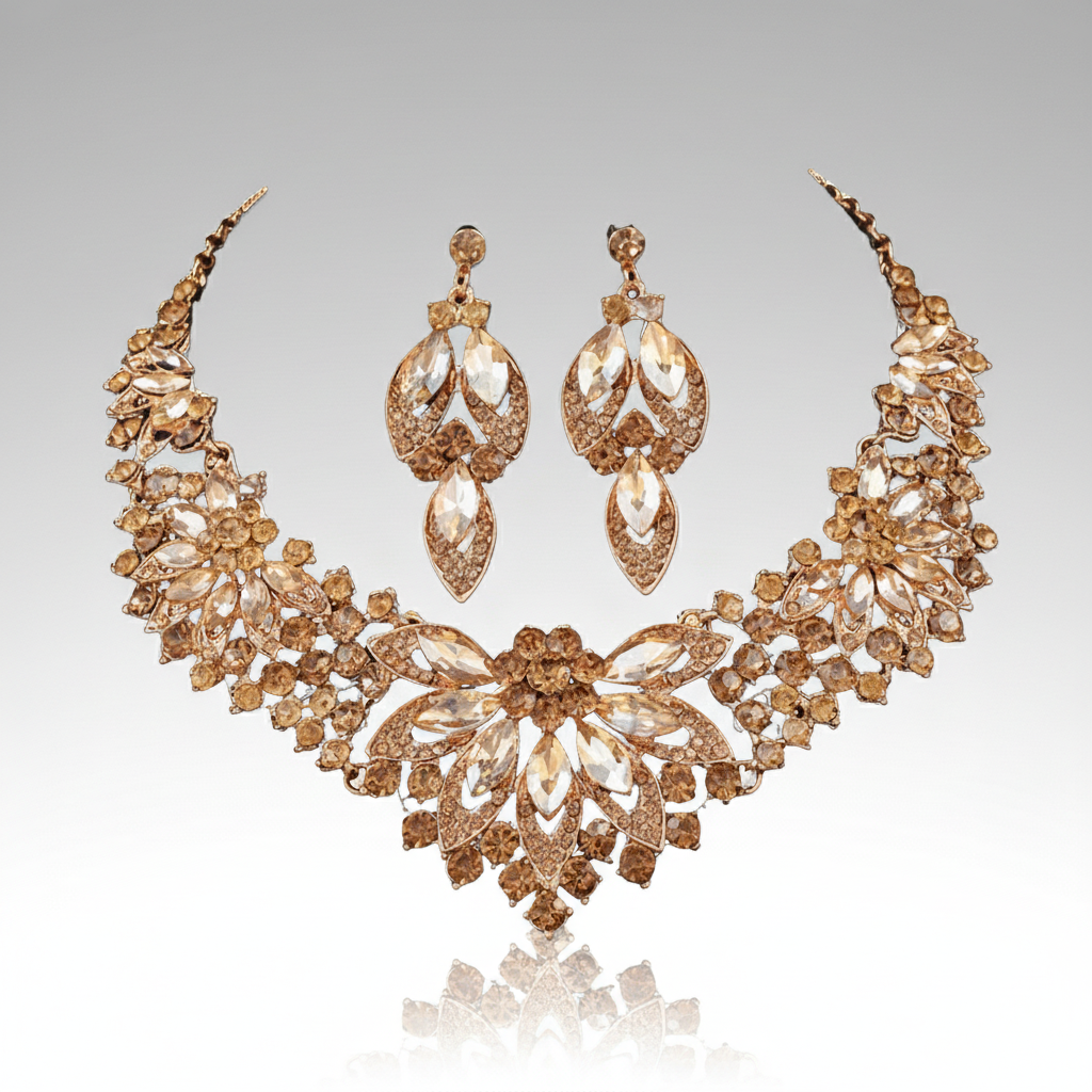 Intricate Floral Jewelry Set