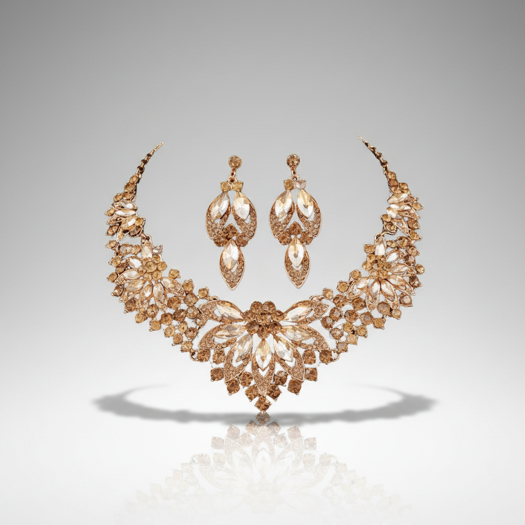 Intricate Floral Jewelry Set