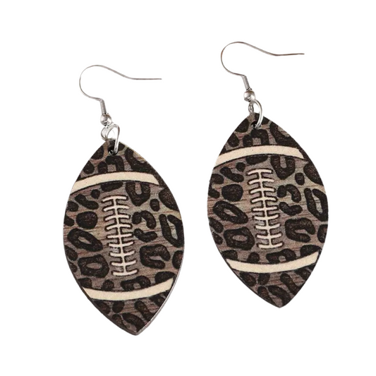 Football Animal Print Earrings