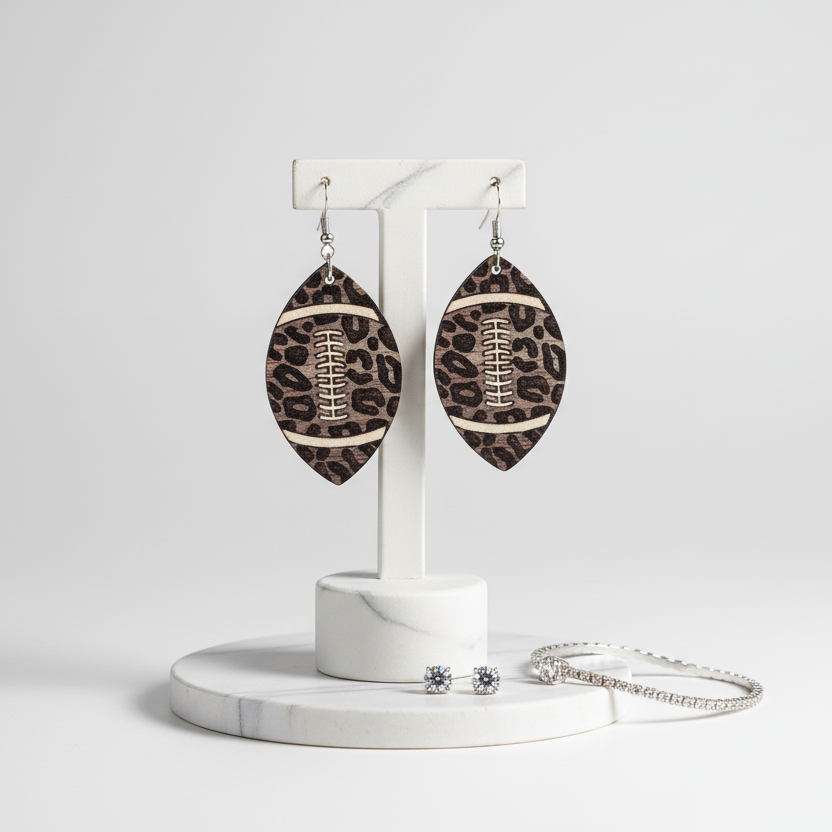 Football Animal Print Earrings