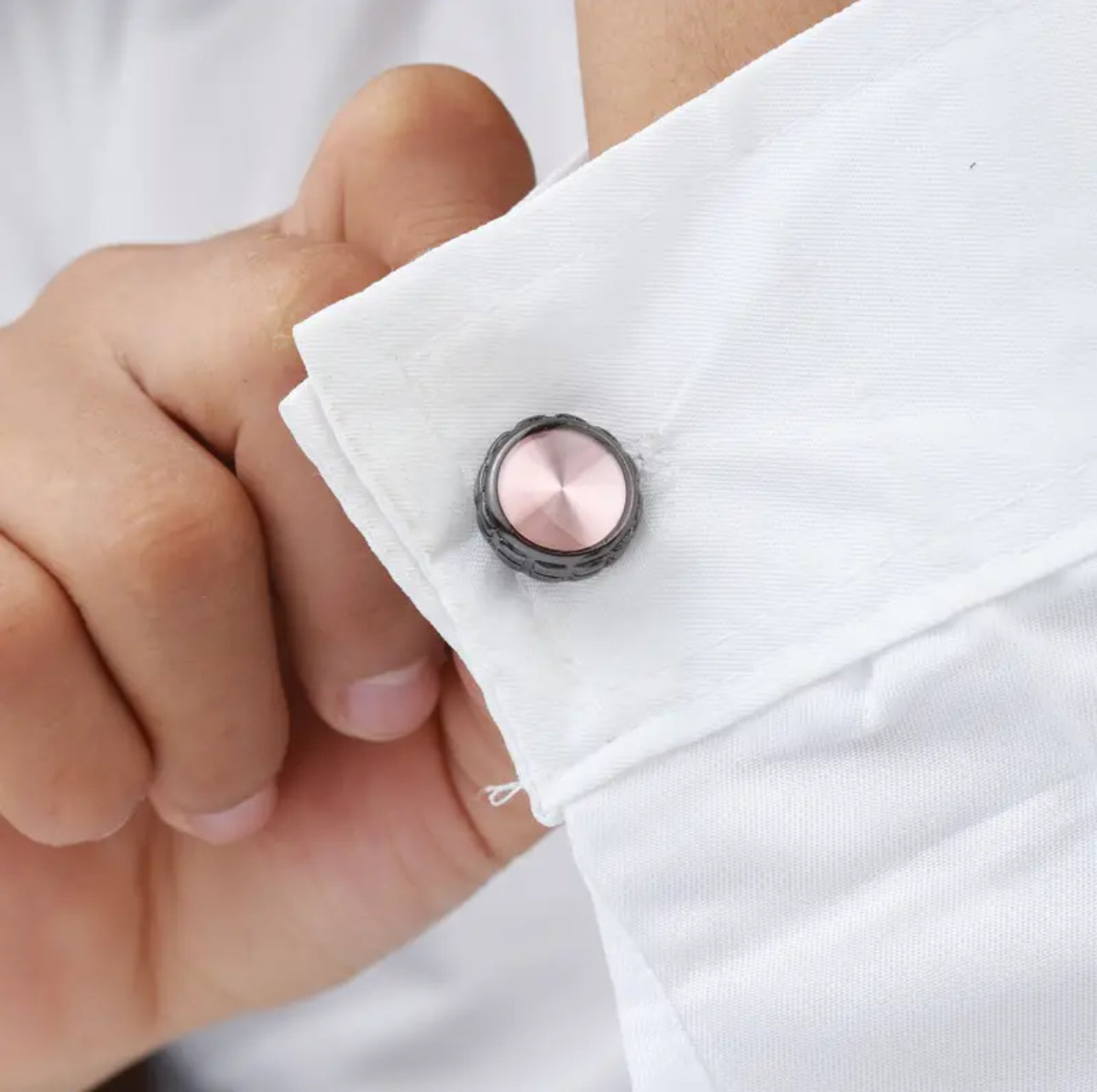 Pink & Black Cufflinks