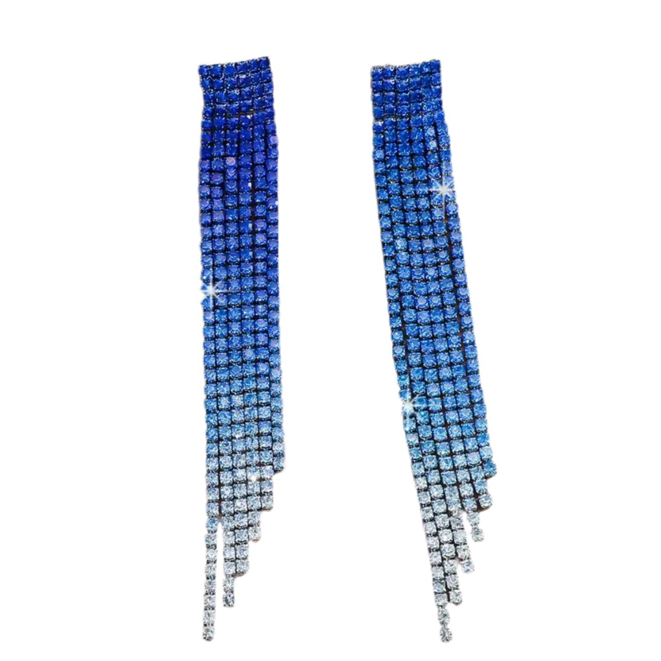 Blue Tassel Earrings