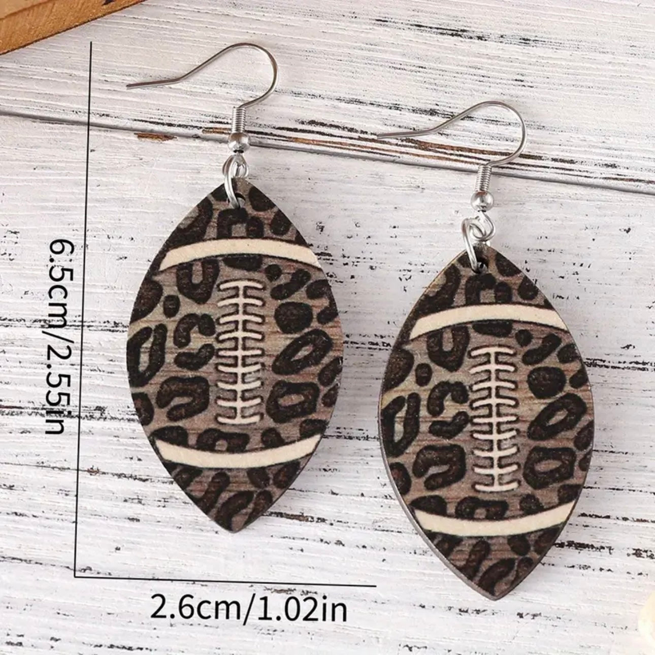 Football Animal Print Earrings