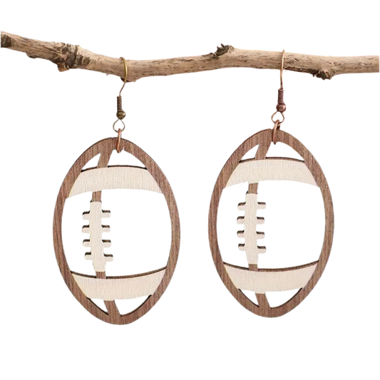 Football Dangling Earrings
