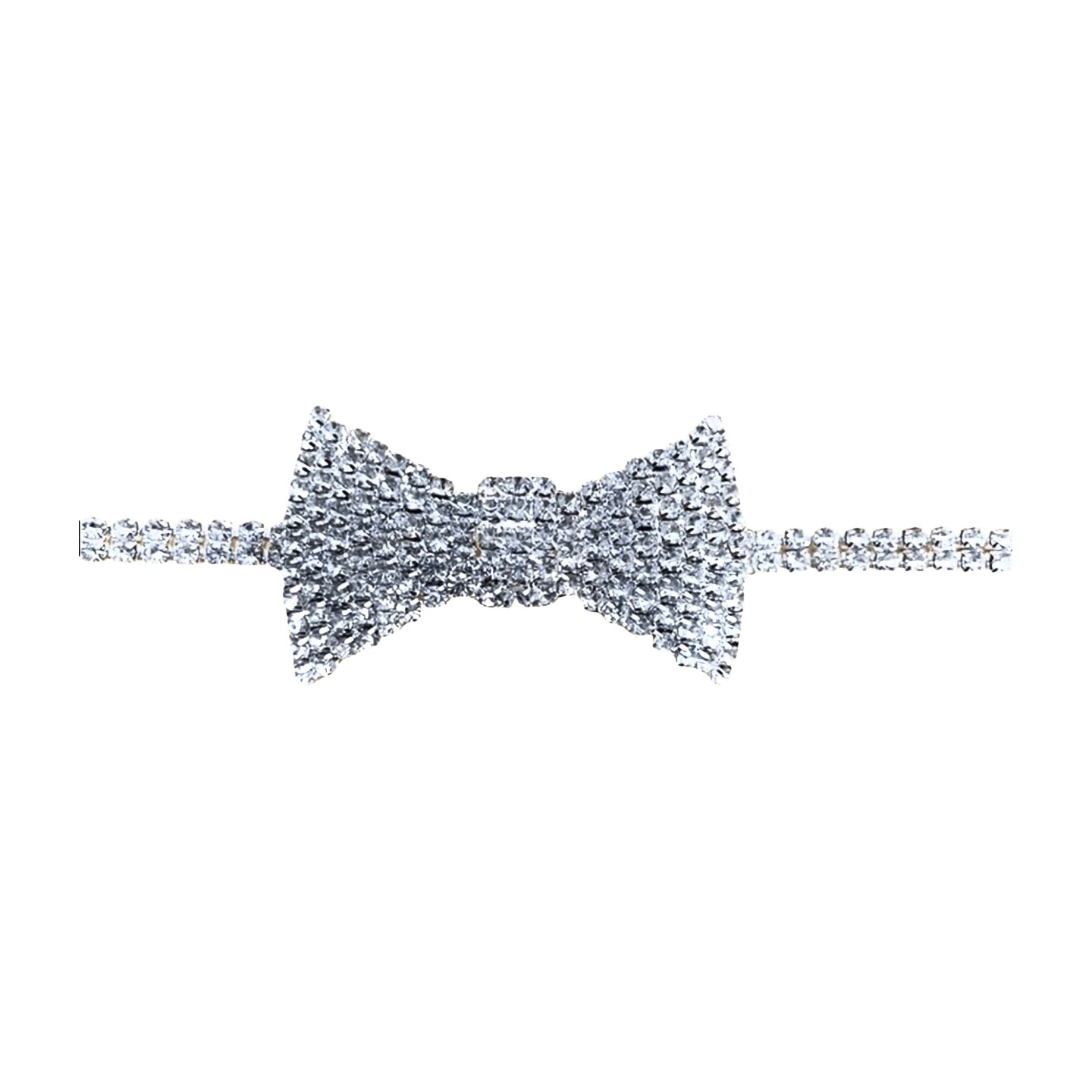 Bow Choker Necklace Silver