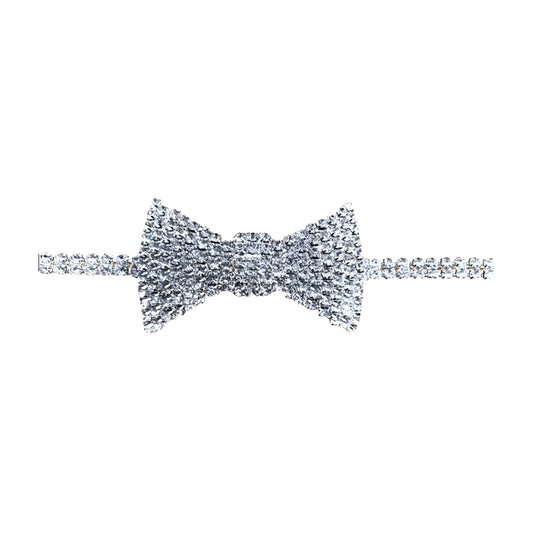 Bow Choker Necklace Silver