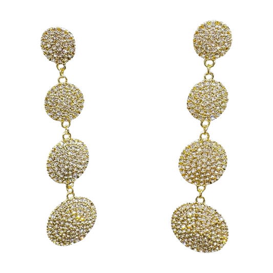 Shimmering Circles Gold  Earrings