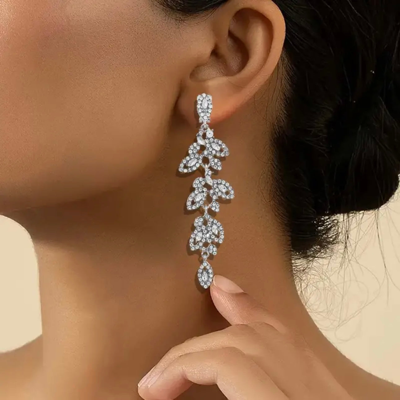 Leaves Exaggerated Clip Earrings
