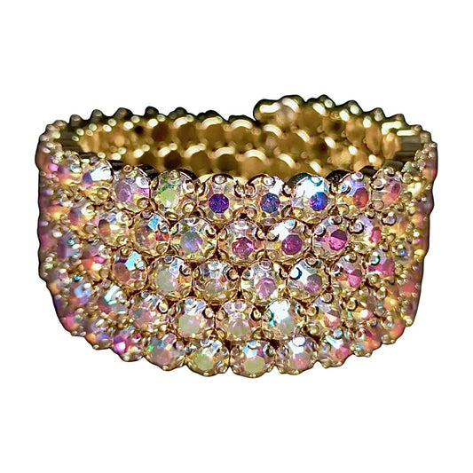 Flexible 5 Row Bracelets-Gold Setting