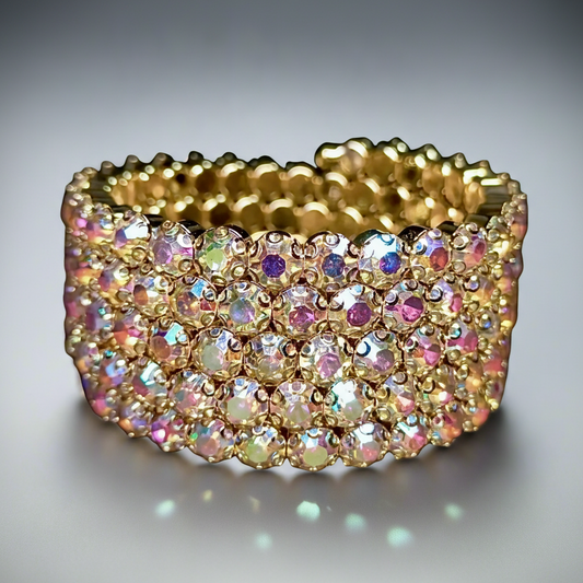 Flexible 5 Row Bracelets-Gold Setting