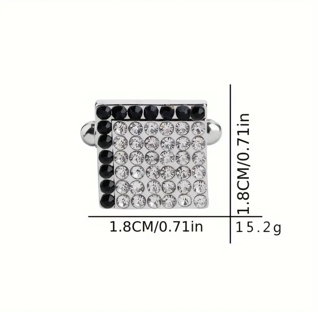 Clear & Black Cufflinks