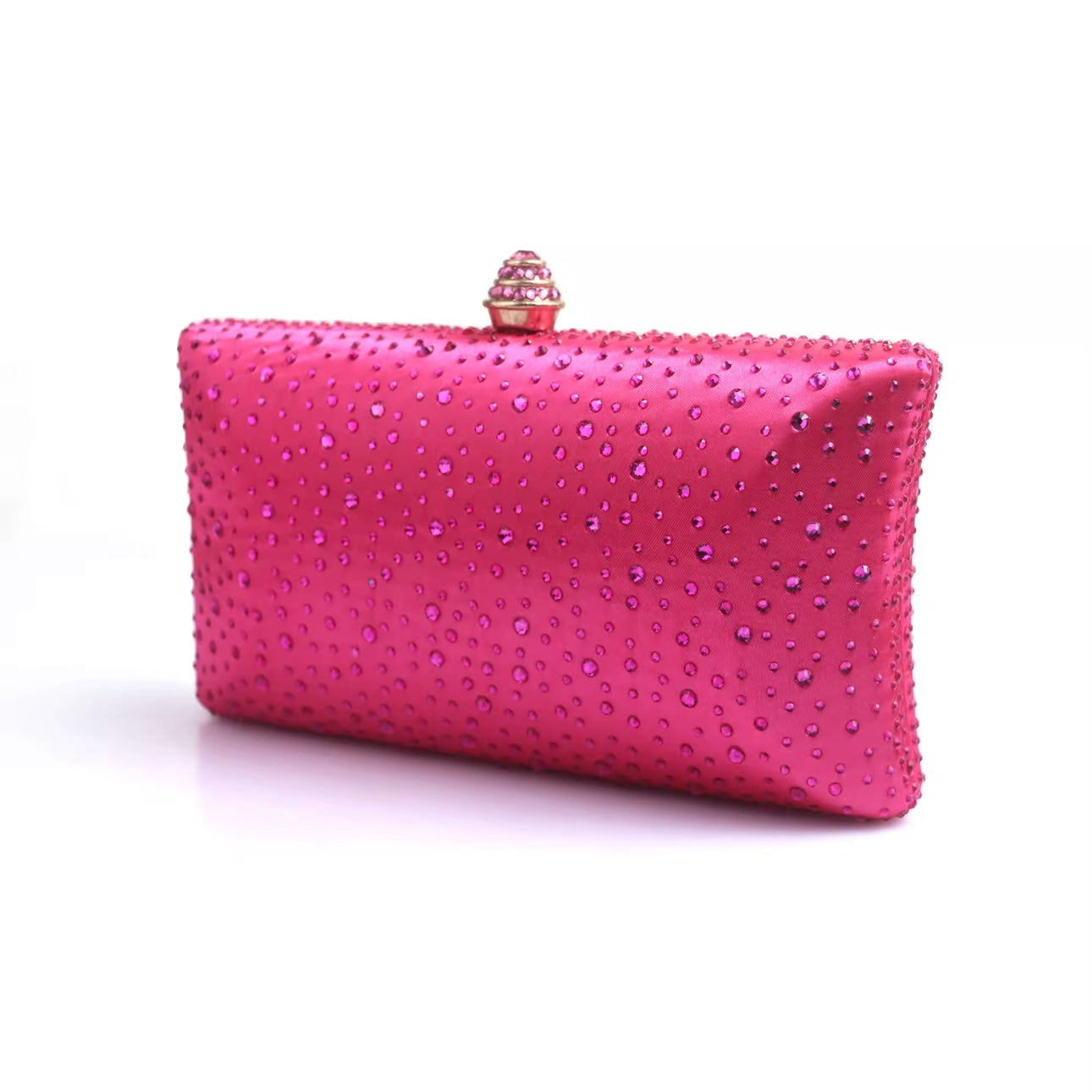 Vibrant Rose Red Clutch Evening Bag