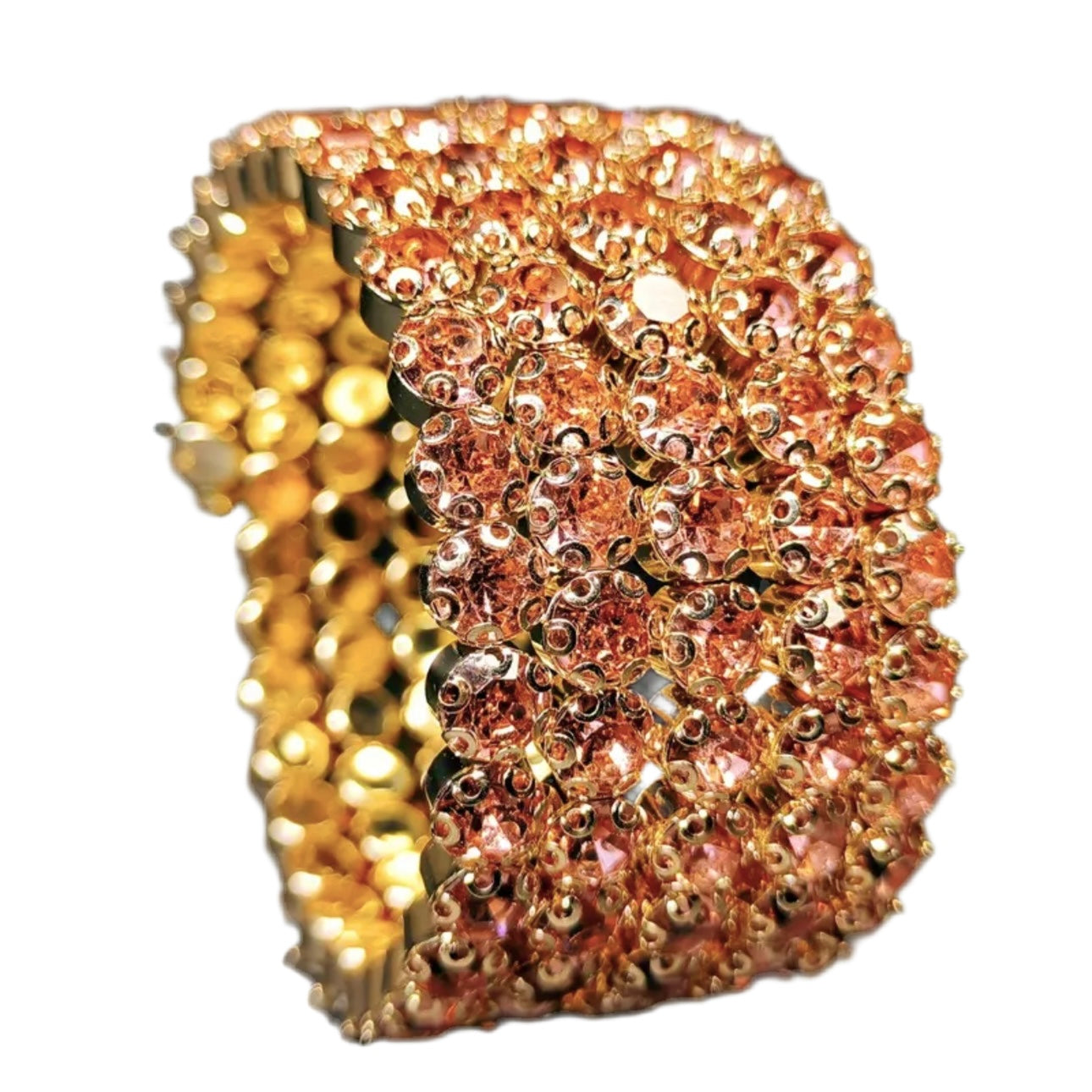 Flexible 5 Row Bracelets-Gold Setting