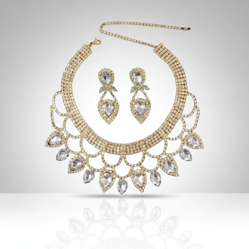 Extravagant Rhinestone Jewelry Set