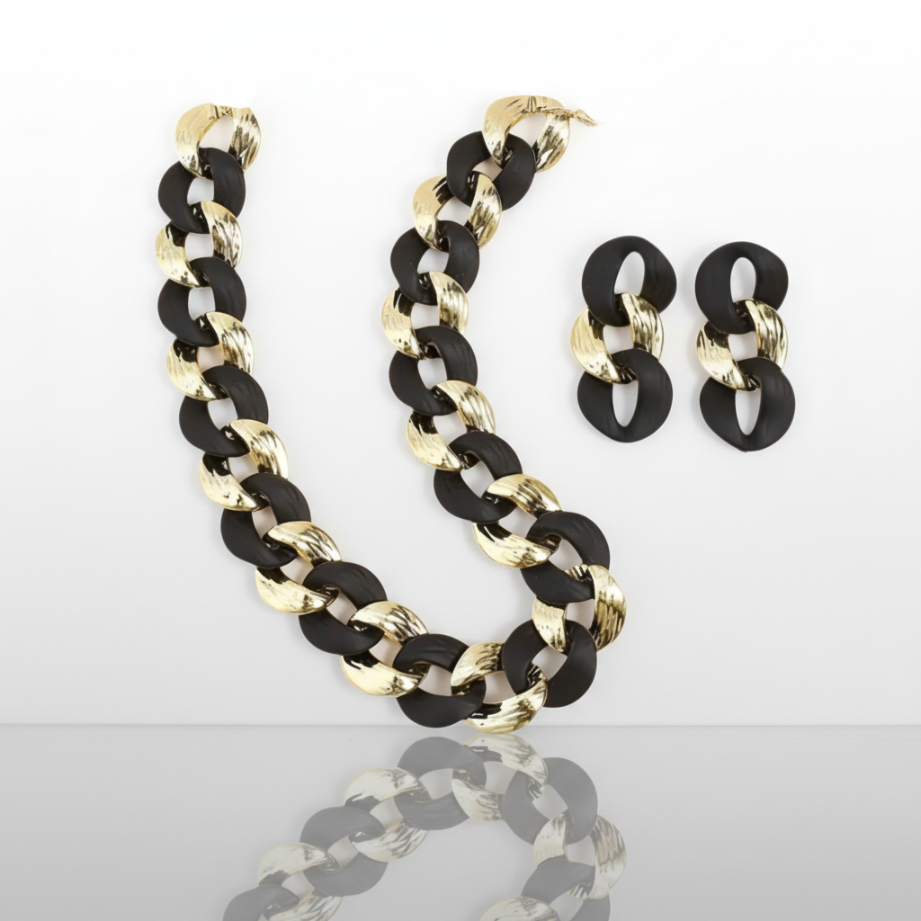 Black & Gold Jewelry Set