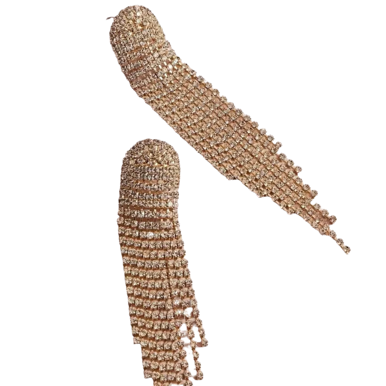 Rounded Tassel Gold Earrings