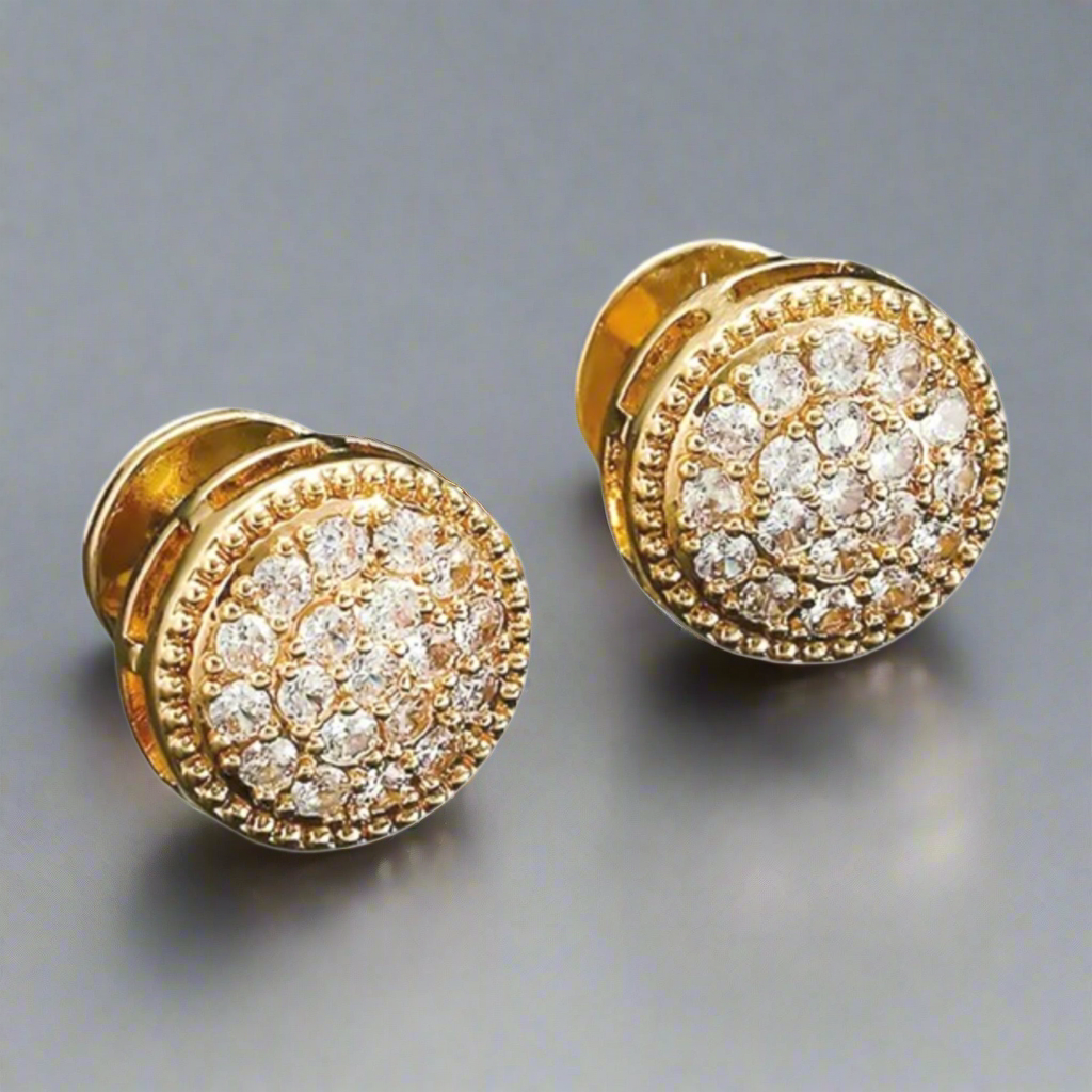 Clear Gold Cufflinks