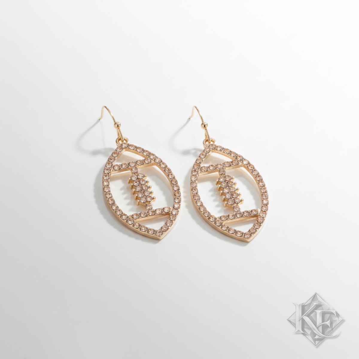 Football Rhinestone Dangle Earrings