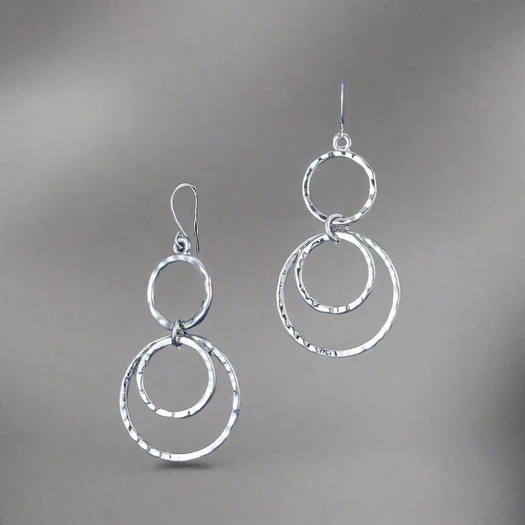 Silver Circle Earrings