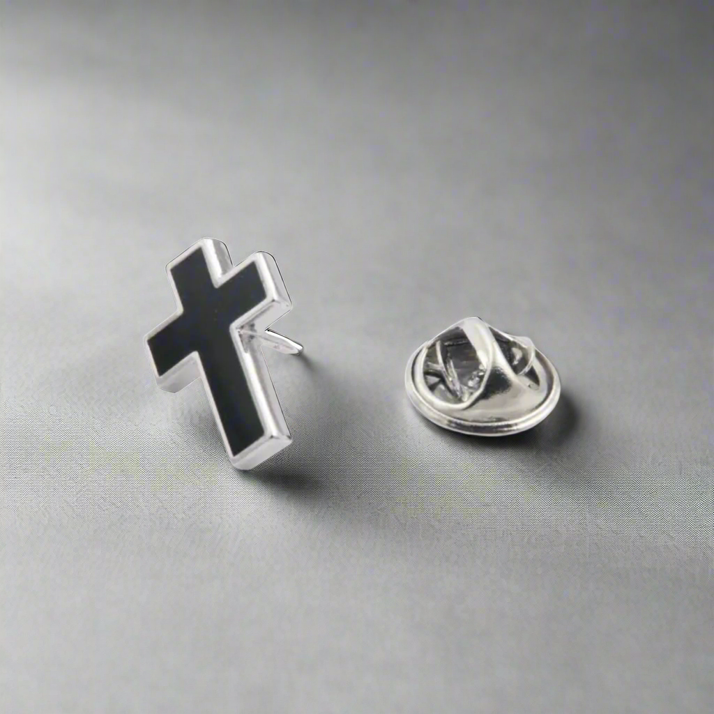 Cross Cufflinks in Black