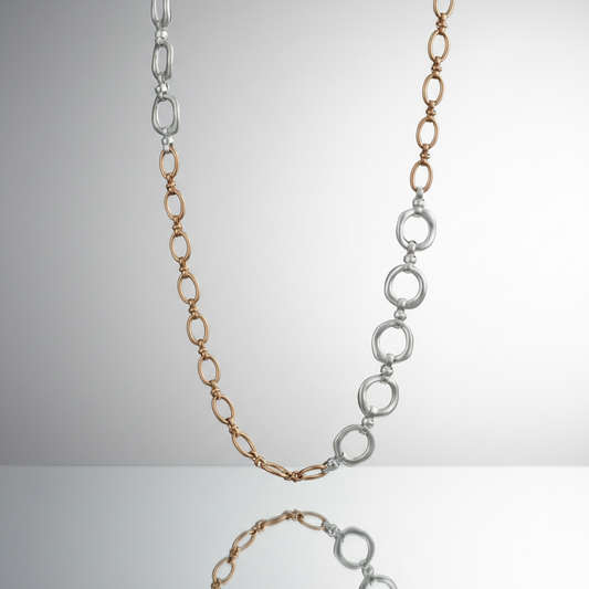 Vintage Dual Tone Links Necklace