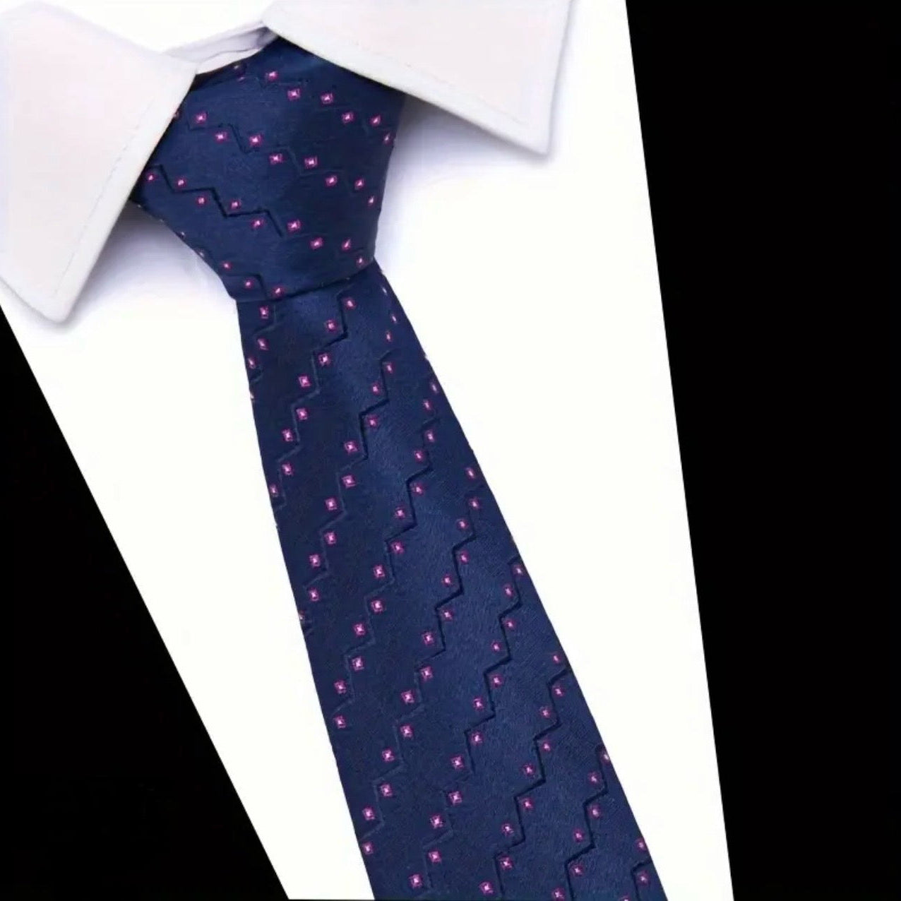 Blue Pink Necktie Set