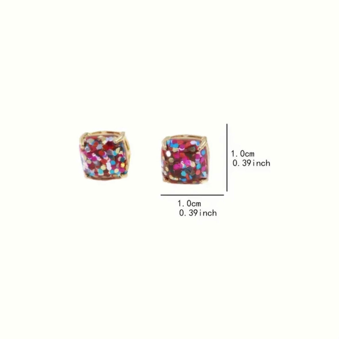 Glitter Confetti Stud Earrings